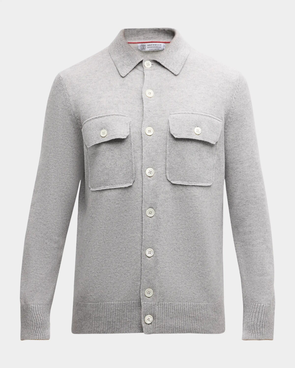 Мужская кашемировая рубашка Brunello Cucinelli, светло-серый
Мужская кашемировая рубашка Brunello Cucinelli, светло-серый