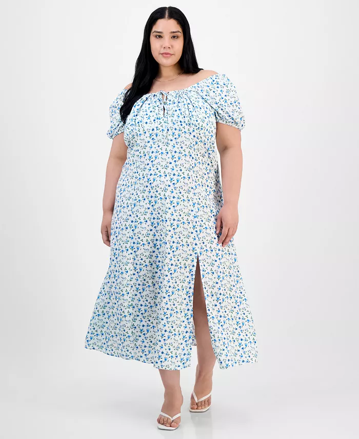 Модное платье с пышными рукавами больших размеров Absolutely Famous, синий
Модное платье с пышными рукавами больших размеров Absolutely Famous, синий