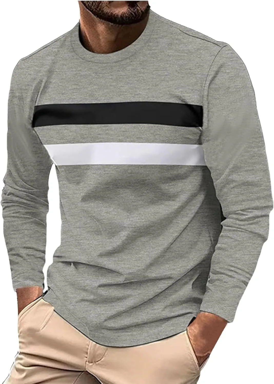 Мужская футболка с длинным рукавом в полоску, контрастный цвет, гольф, офис
Мужская футболка с длинным рукавом в полоску, контрастный цвет, гольф, офис