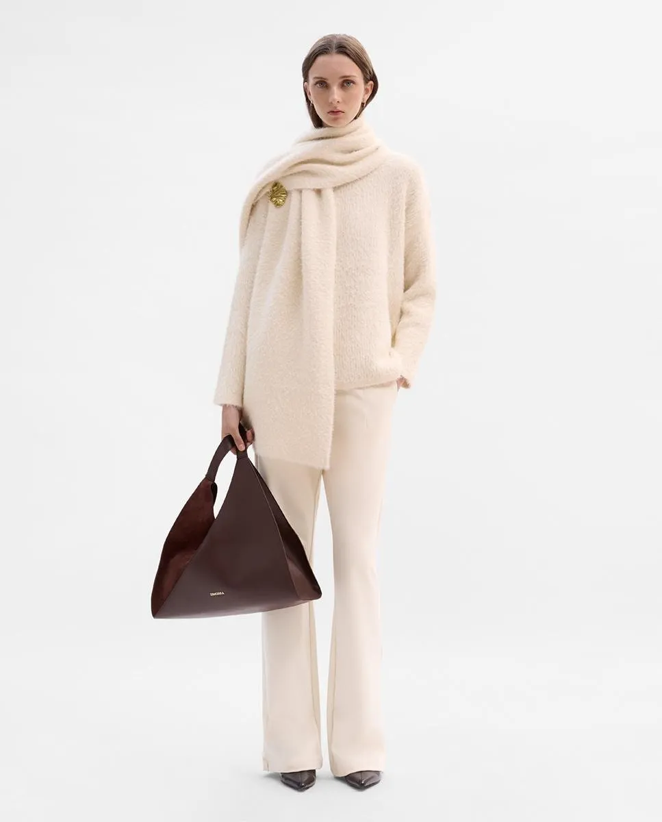 Женский свитер с эффектом шарфа и пушистым ворсом Simorra, светло-бежевый
Женский свитер с эффектом шарфа и пушистым ворсом Simorra, светло-бежевый