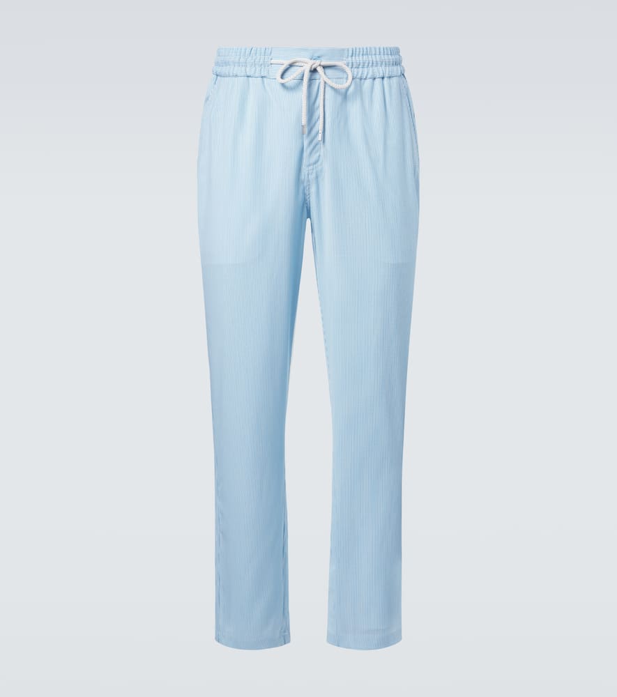 Полосатые узкие брюки из шерстяной смеси Parc Vilebrequin, Topaze Bleue
Полосатые узкие брюки из шерстяной смеси Parc Vilebrequin, Topaze Bleue