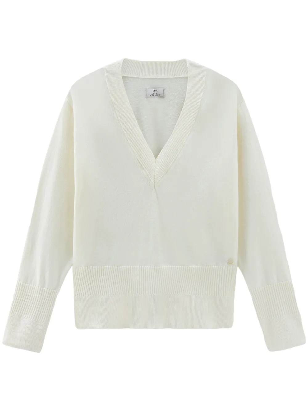 Кашемировый джемпер с V-образным вырезом WOOLRICH, белый
Кашемировый джемпер с V-образным вырезом WOOLRICH, белый