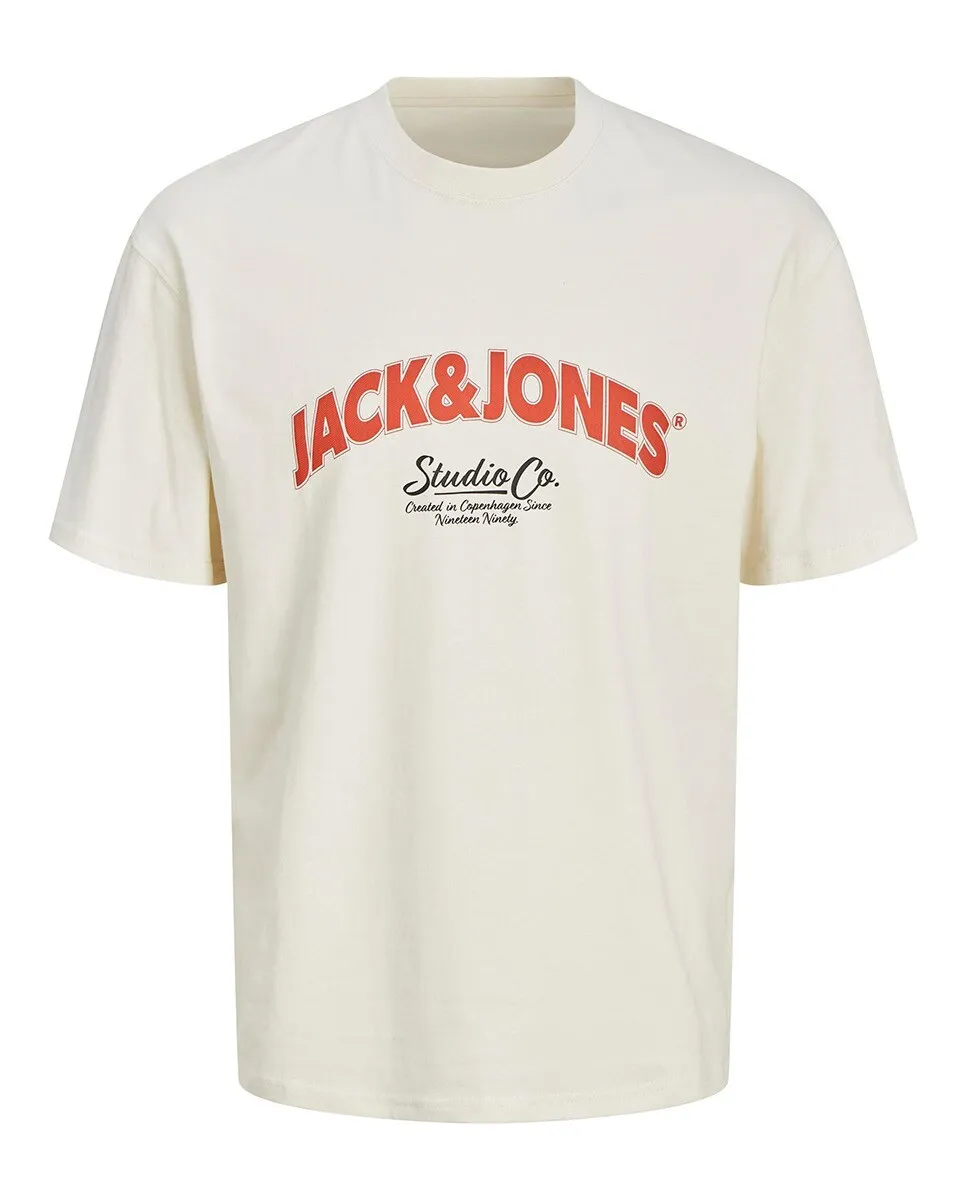 Мужская футболка с короткими рукавами, круглым вырезом и принтом спереди Jack & Jones, белый
Мужская футболка с короткими рукавами, круглым вырезом и принтом спереди Jack & Jones, белый