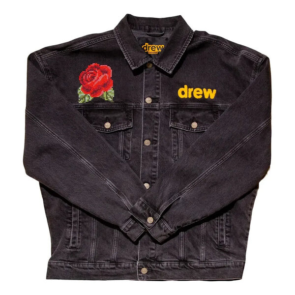 Куртка hearty trucker jacket 'medium black wash' Drew House, черный 
Куртка hearty trucker jacket 'medium black wash' Drew House, черный