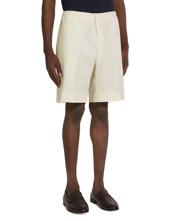 Шорты из льна с эластичной резинкой на талии, классический крой ZEGNA, белый
Шорты из льна с эластичной резинкой на талии, классический крой ZEGNA, белый