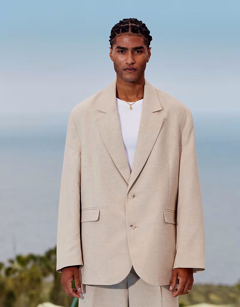 Свободный пиджак цвета «камень» Asos Design
Свободный пиджак цвета «камень» Asos Design