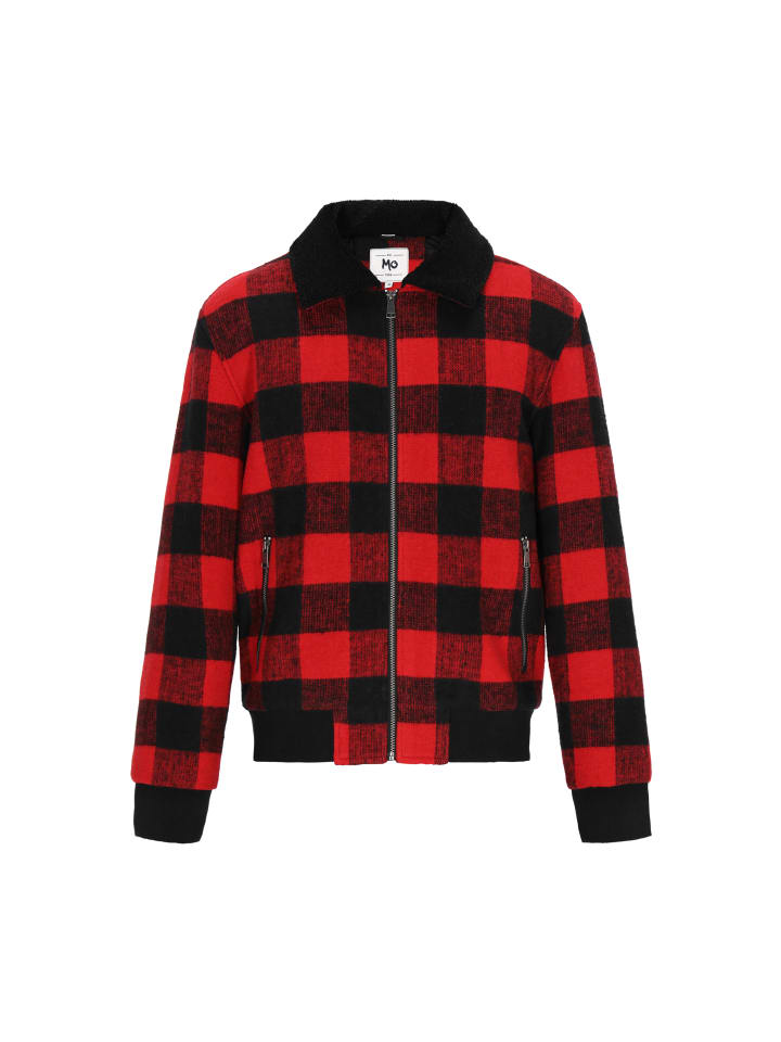 MO Мужская куртка красного и черного цвета
MO Мужская куртка красного и черного цвета