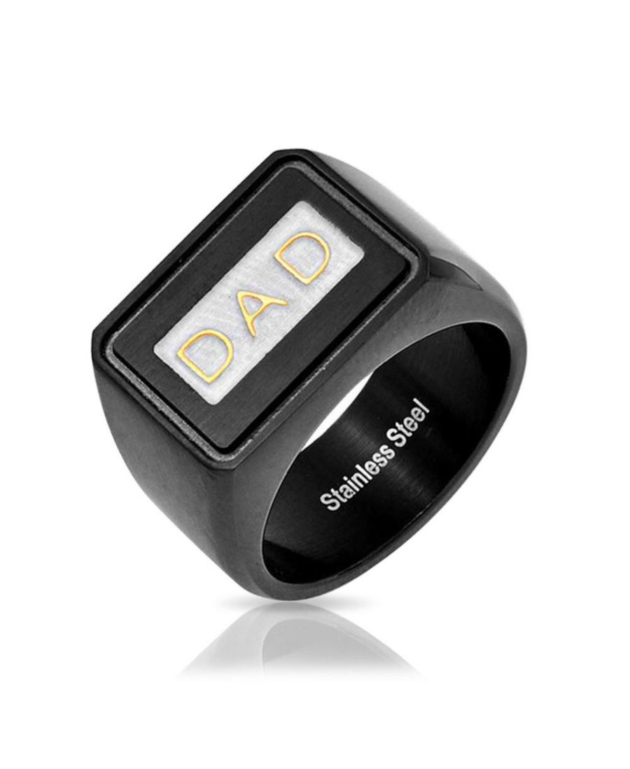 Большое квадратное кольцо-печатка DAD из нержавеющей стали Bling Jewelry, Black
Большое квадратное кольцо-печатка DAD из нержавеющей стали Bling Jewelry, Black