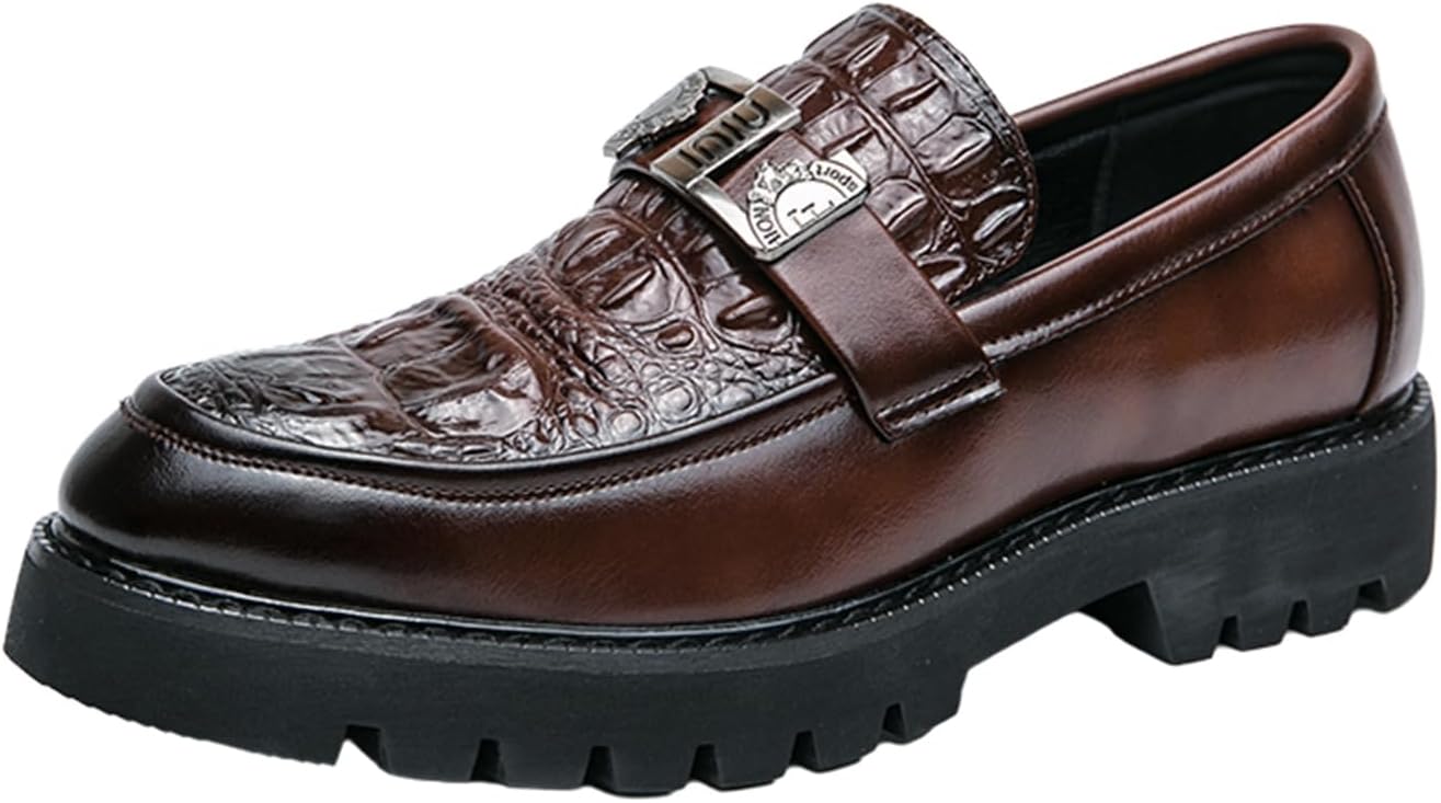 Мужские лоферы - мокасины с текстурой под крокодила из искусственной кожи, слипоны Penny для делового и повседневного стиля Zzyyzzyy, коричневый
Мужские лоферы - мокасины с текстурой под крокодила из искусственной кожи, слипоны Penny для делового и повседневного стиля Zzyyzzyy, коричневый