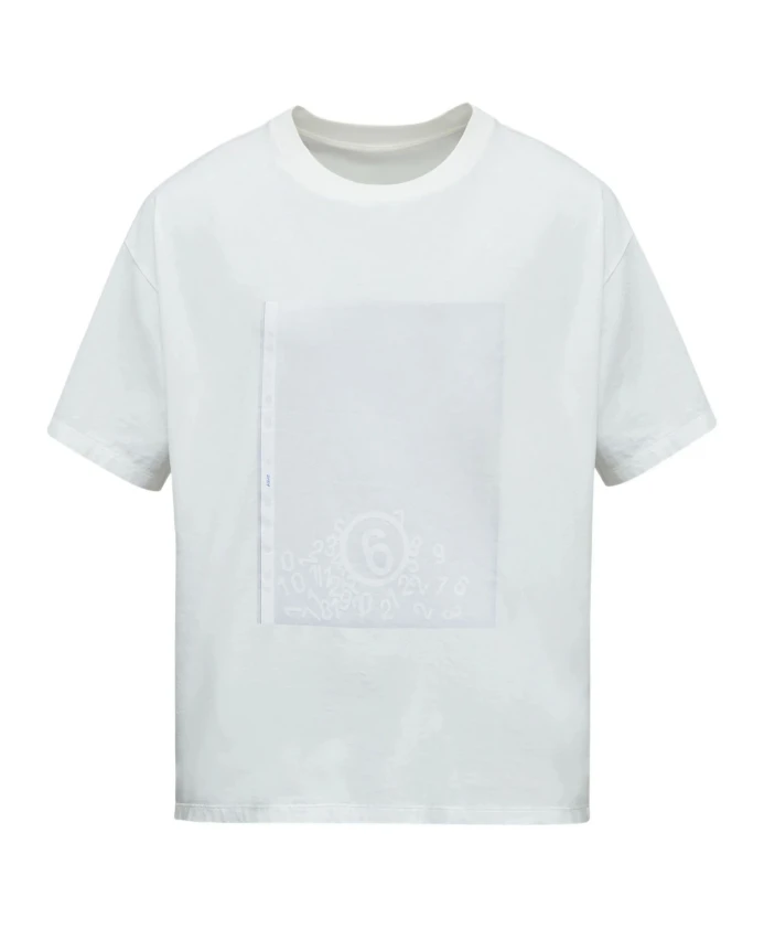 Белая хлопковая футболка с графическим рисунком. Mm6 Maison Margiela, белый
Белая хлопковая футболка с графическим рисунком. Mm6 Maison Margiela, белый