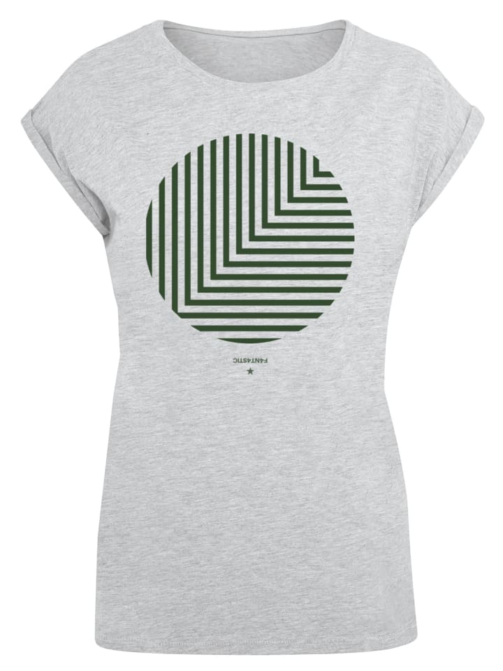 Футболка с удлиненными плечами, геометрический узор, зеленый в серые крапинку F4NT4STIC
Футболка с удлиненными плечами, геометрический узор, зеленый в серые крапинку F4NT4STIC