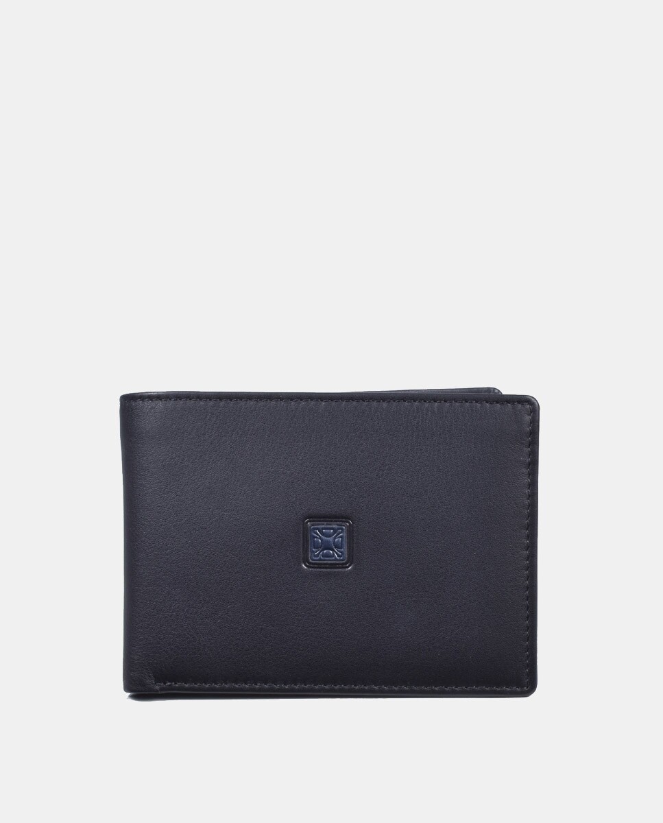 Черный кожаный кошелек с монетницей Olimpo, черный
Черный кожаный кошелек с монетницей Olimpo, черный