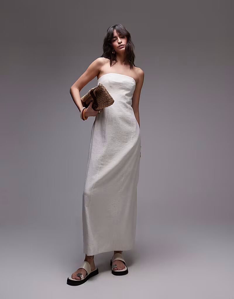 Topshop льняное платье миди натурального цвета
Topshop льняное платье миди натурального цвета