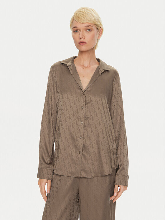 Пижамная футболка стандартного кроя Calvin Klein, коричневый
Пижамная футболка стандартного кроя Calvin Klein, коричневый