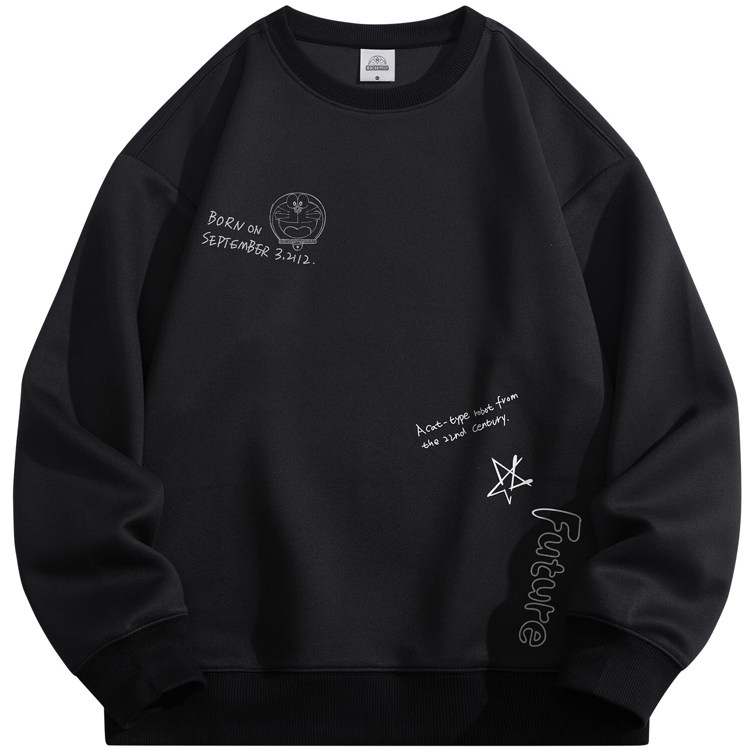 Толстовка унисекс Doraemon, Черный 
Толстовка унисекс Doraemon, Черный