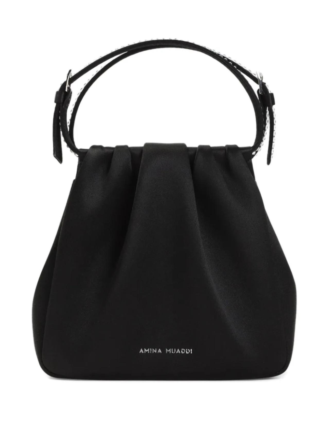 Сумка-тоут со сборками Amina Muaddi, черный
Сумка-тоут со сборками Amina Muaddi, черный