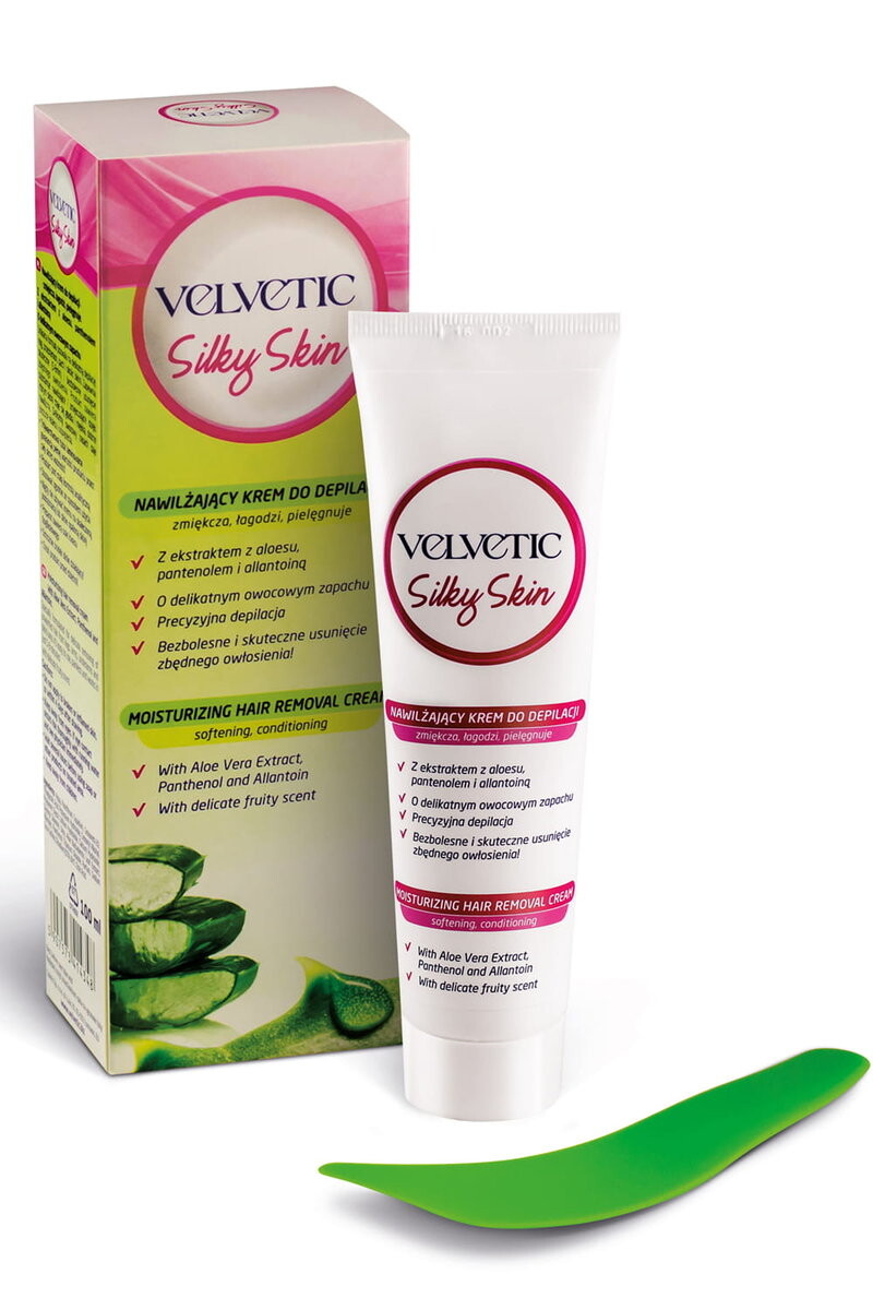 Бархатистый, увлажняющий крем для депиляции с алоэ, 100мл Velvetic
Бархатистый, увлажняющий крем для депиляции с алоэ, 100мл Velvetic