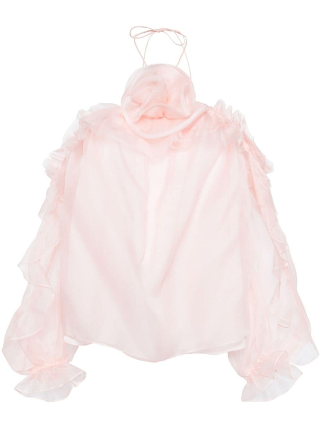 Блузка с оборками и цветочной аппликацией Carolina Herrera, розовый
Блузка с оборками и цветочной аппликацией Carolina Herrera, розовый