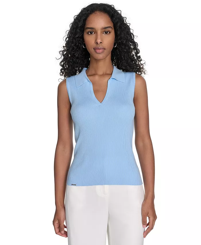 Женская майка с воротником и V-образным вырезом без рукавов Calvin Klein, коричневый/бежевый
Женская майка с воротником и V-образным вырезом без рукавов Calvin Klein, коричневый/бежевый