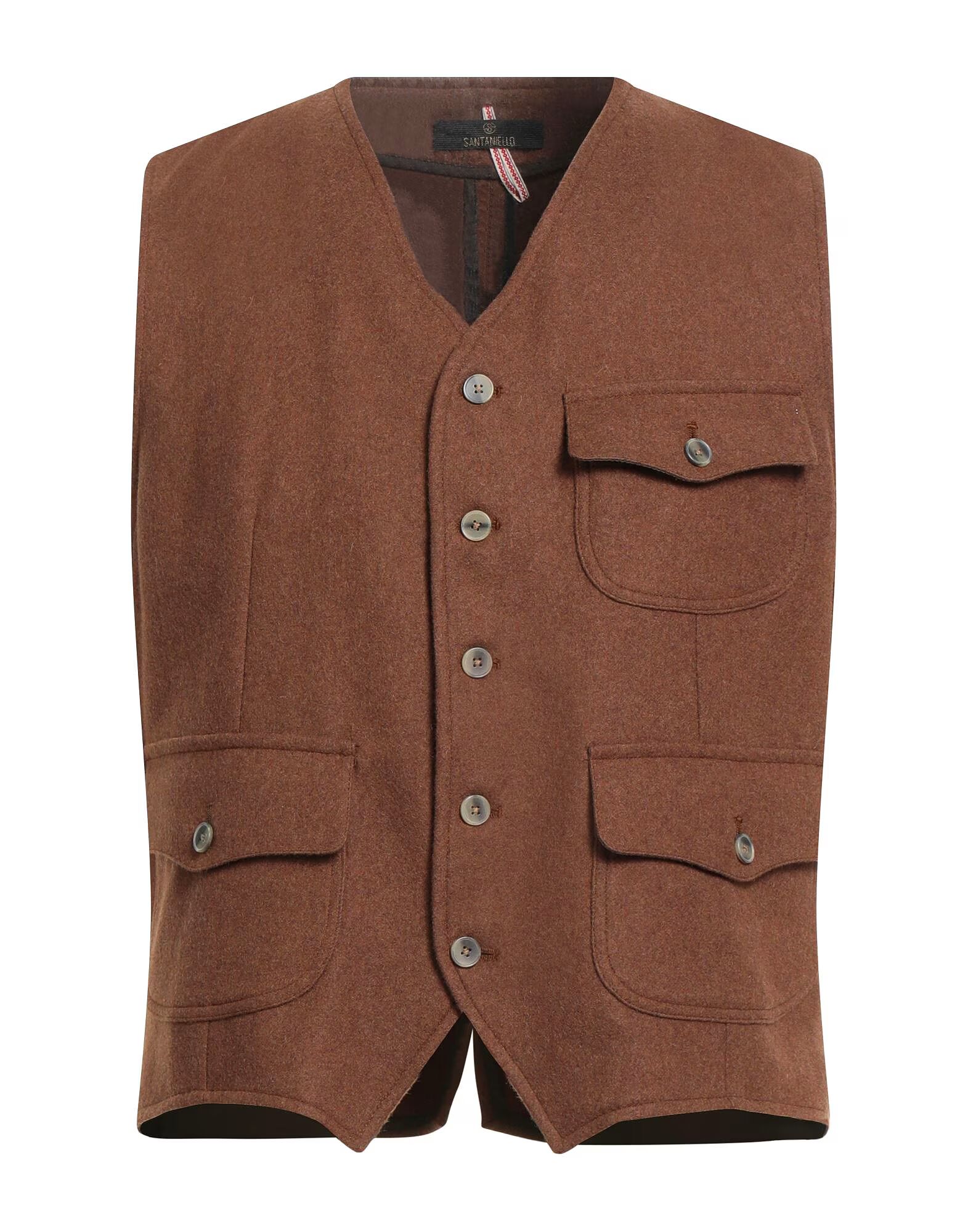 Жилет, сшитый на заказ Santaniello, коричневый
Жилет, сшитый на заказ Santaniello, коричневый