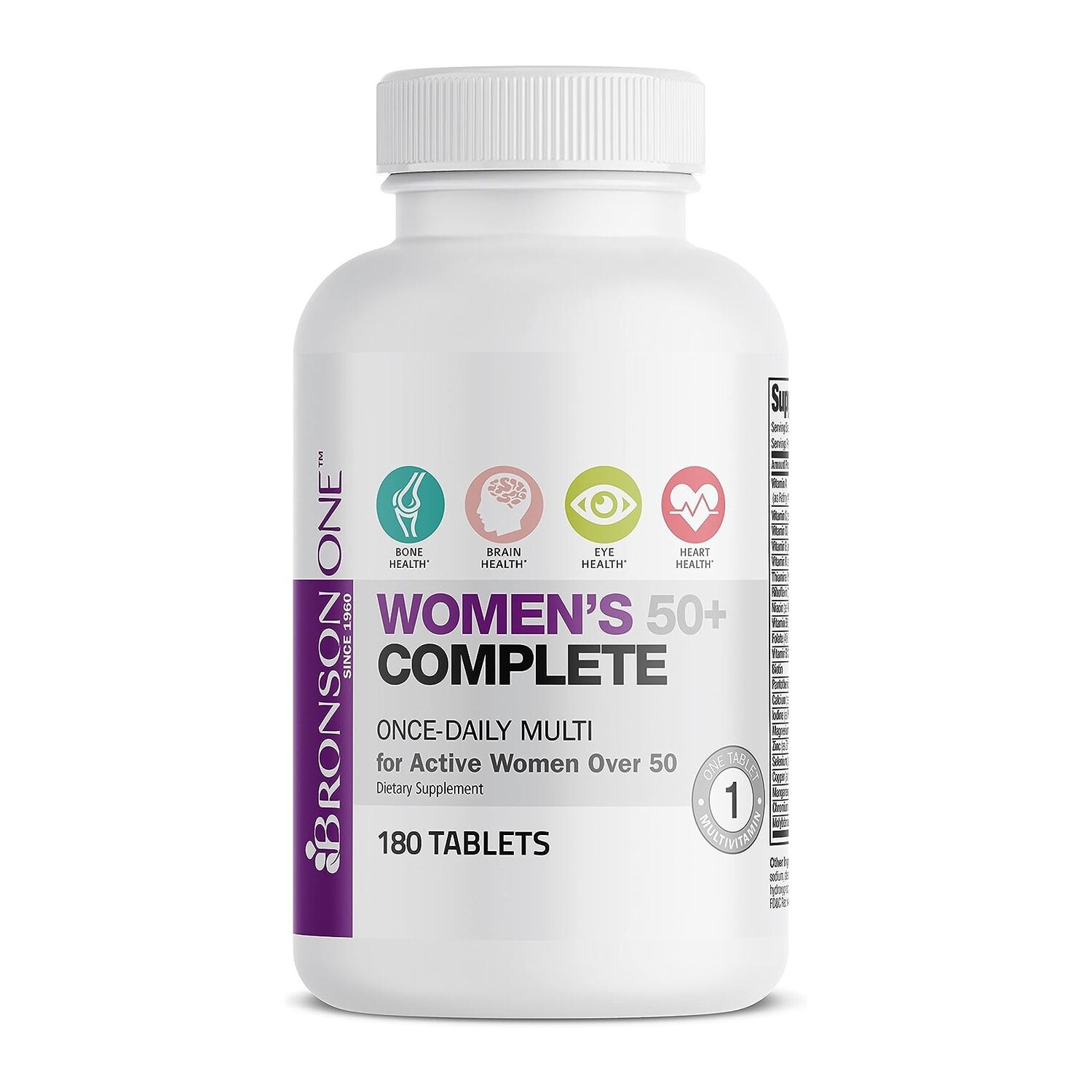 Мультивитамины Bronson One Daily Women’s 50+ Complete, 180 таблеток
Мультивитамины Bronson One Daily Women’s 50+ Complete, 180 таблеток