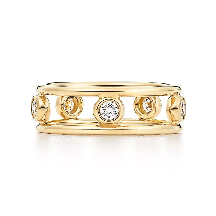 Кольцо Tiffany & Co. x Elsa Peretti Diamonds By The Yard, золото 
Кольцо Tiffany & Co. x Elsa Peretti Diamonds By The Yard, золото