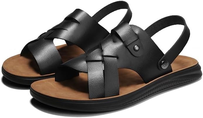 Мужские сандалии Zestrelax для улицы, дышащие, кожаные пляжные тапочки, слайдоны для удобного вождения, комфортные, повседневные, деловые и другие, черный
Мужские сандалии Zestrelax для улицы, дышащие, кожаные пляжные тапочки, слайдоны для удобного вождения, комфортные, повседневные, деловые и другие, черный