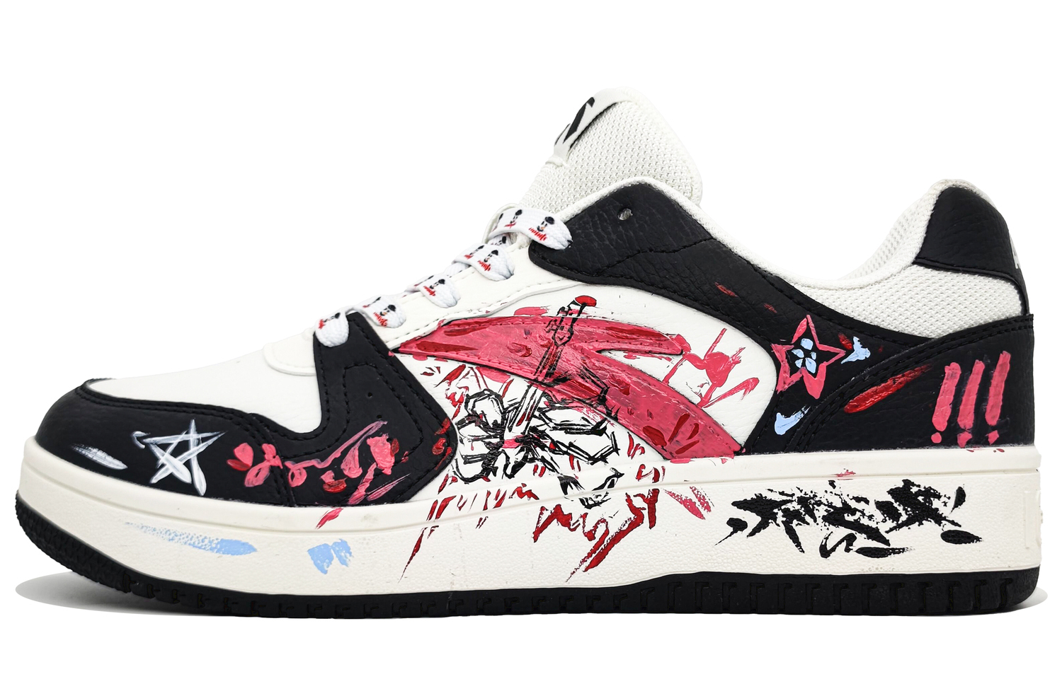 ANTA Коллекция Life Противоскользящие и износостойкие легкие низкие скейтерские кроссовки унисекс черный белый красный - черный белый красный, цвет Black White Red 
ANTA Коллекция Life Противоскользящие и износостойкие легкие низкие скейтерские кроссовки унисекс черный белый красный - черный белый красный, цвет Black White Red