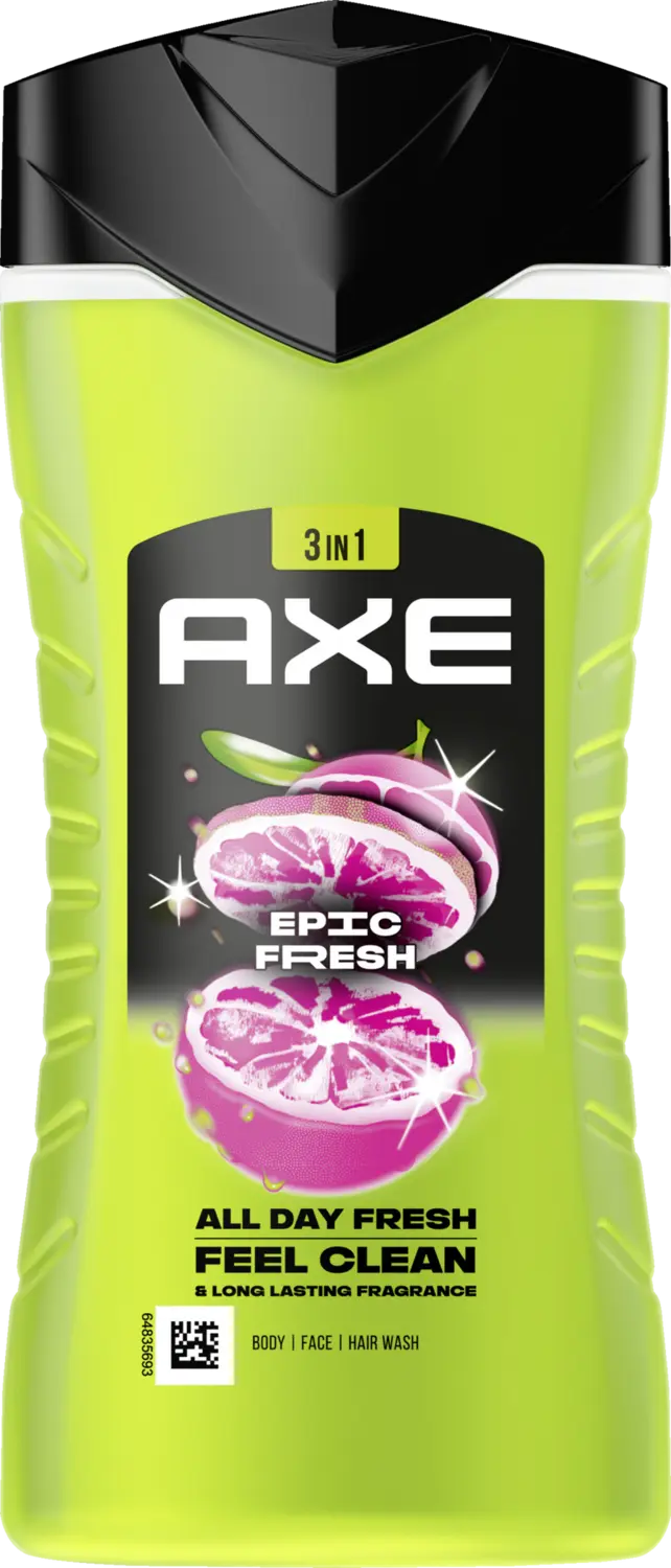 Гель для душа AXE 3-in-1 Duschgel & Shampoo Epic Fresh
Гель для душа AXE 3-in-1 Duschgel & Shampoo Epic Fresh