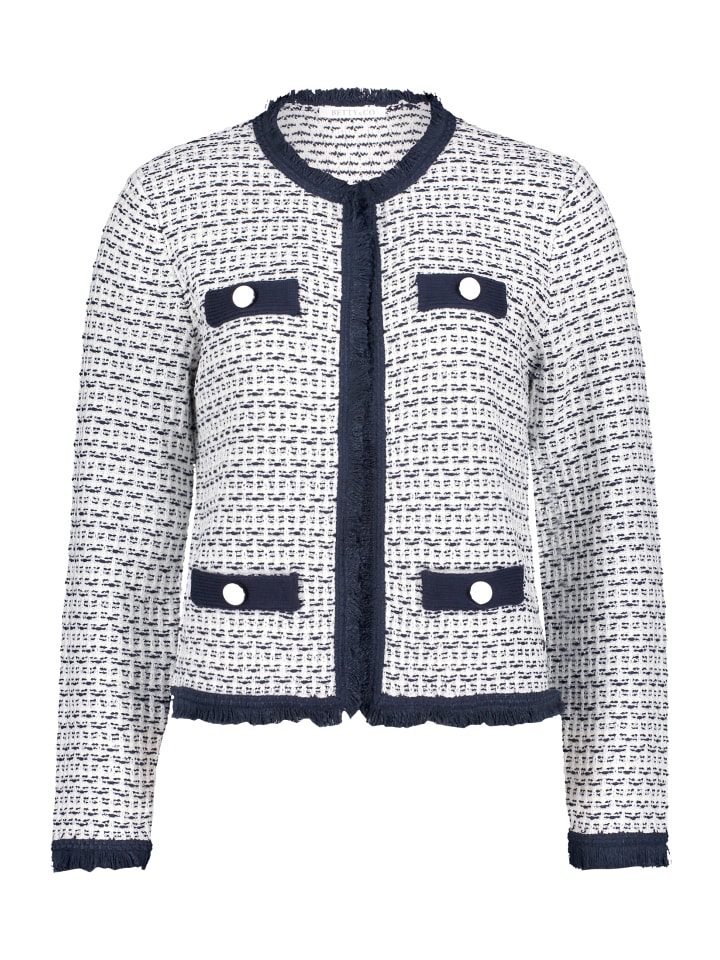 Кардиган BETTY & CO Strick-Cardigan mit Rundhalsausschnitt, цвет Weiß/Dunkelblau
Кардиган BETTY & CO Strick-Cardigan mit Rundhalsausschnitt, цвет Weiß/Dunkelblau