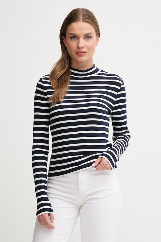 Хлопковый лонгслив Tommy Hilfiger, темно-синий
Хлопковый лонгслив Tommy Hilfiger, темно-синий