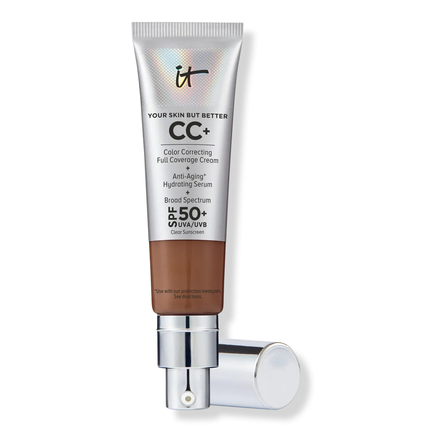 CC+ крем с SPF 50+ IT Cosmetics, Deep Honey (very deep with golden undertones)
CC+ крем с SPF 50+ IT Cosmetics, Deep Honey (very deep with golden undertones)