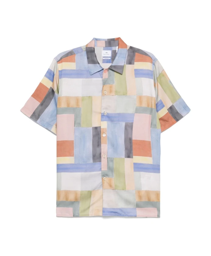 Разноцветная рубашка с воротником-стойкой Paul Smith, мультиколор
Разноцветная рубашка с воротником-стойкой Paul Smith, мультиколор