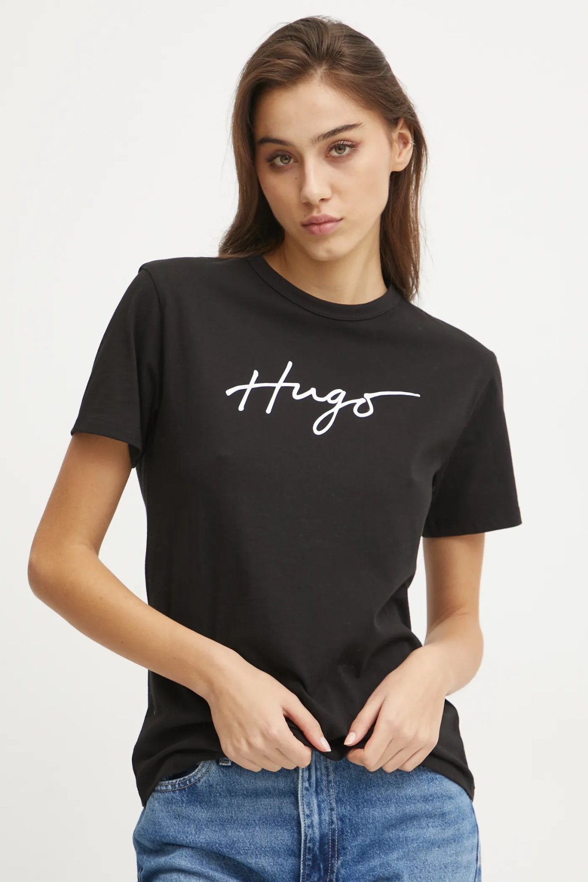 Хлопковая футболка HUGO, черный
Хлопковая футболка HUGO, черный