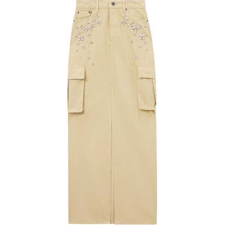 Джинсовая карго-макси юбка с декором Self-portrait, хаки
Джинсовая карго-макси юбка с декором Self-portrait, хаки