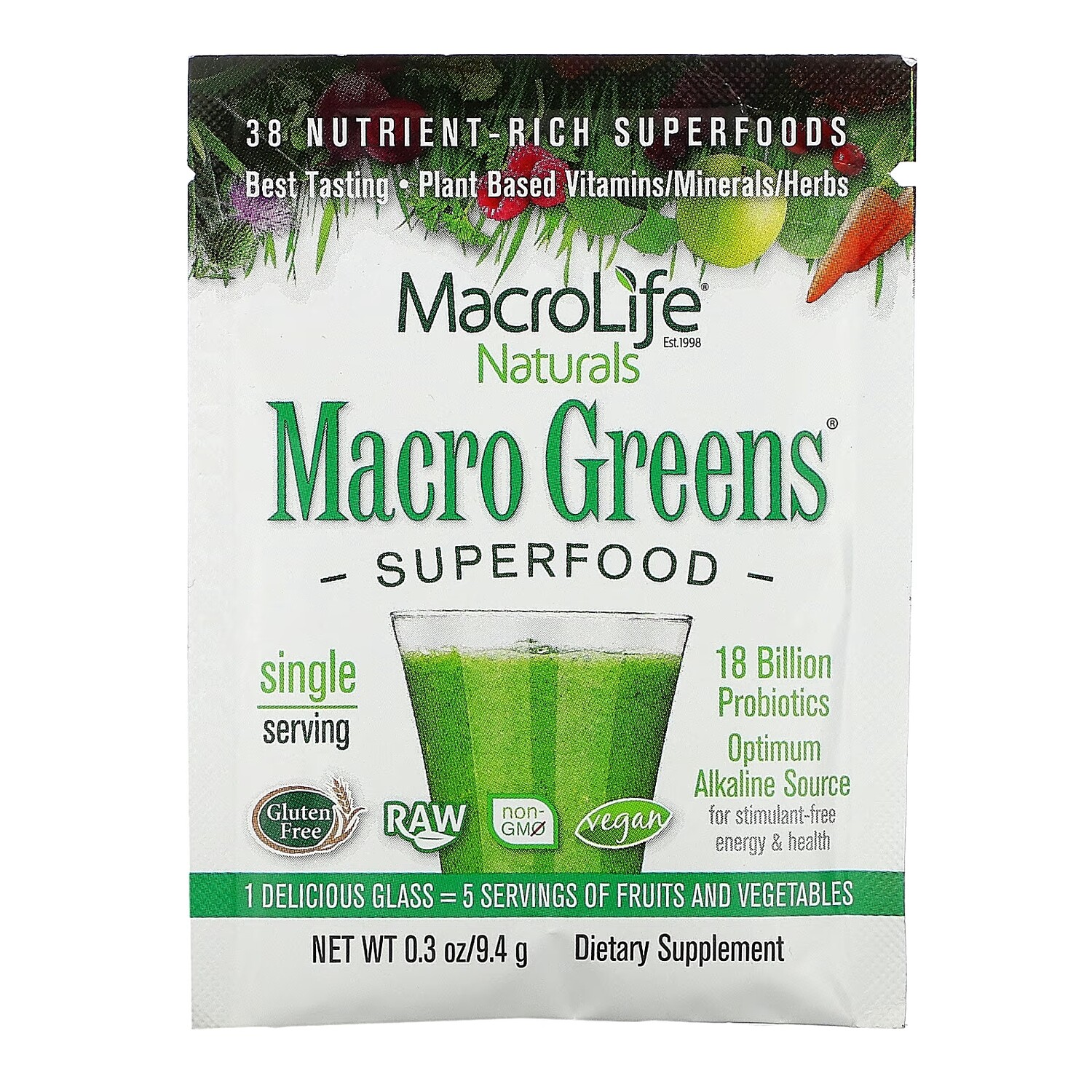 Добавка Macrolife Naturals Macro Greens
Добавка Macrolife Naturals Macro Greens