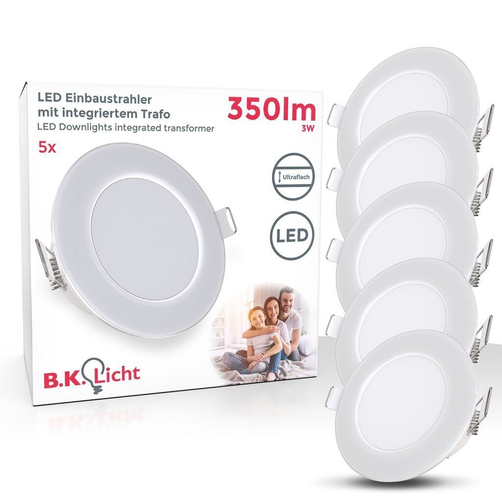 5xLED встраиваемый светильник для ванной комнаты IP65, 3 Вт, точечный светильник, плоский водонепроницаемый B.K.Licht, белый
5xLED встраиваемый светильник для ванной комнаты IP65, 3 Вт, точечный светильник, плоский водонепроницаемый B.K.Licht, белый