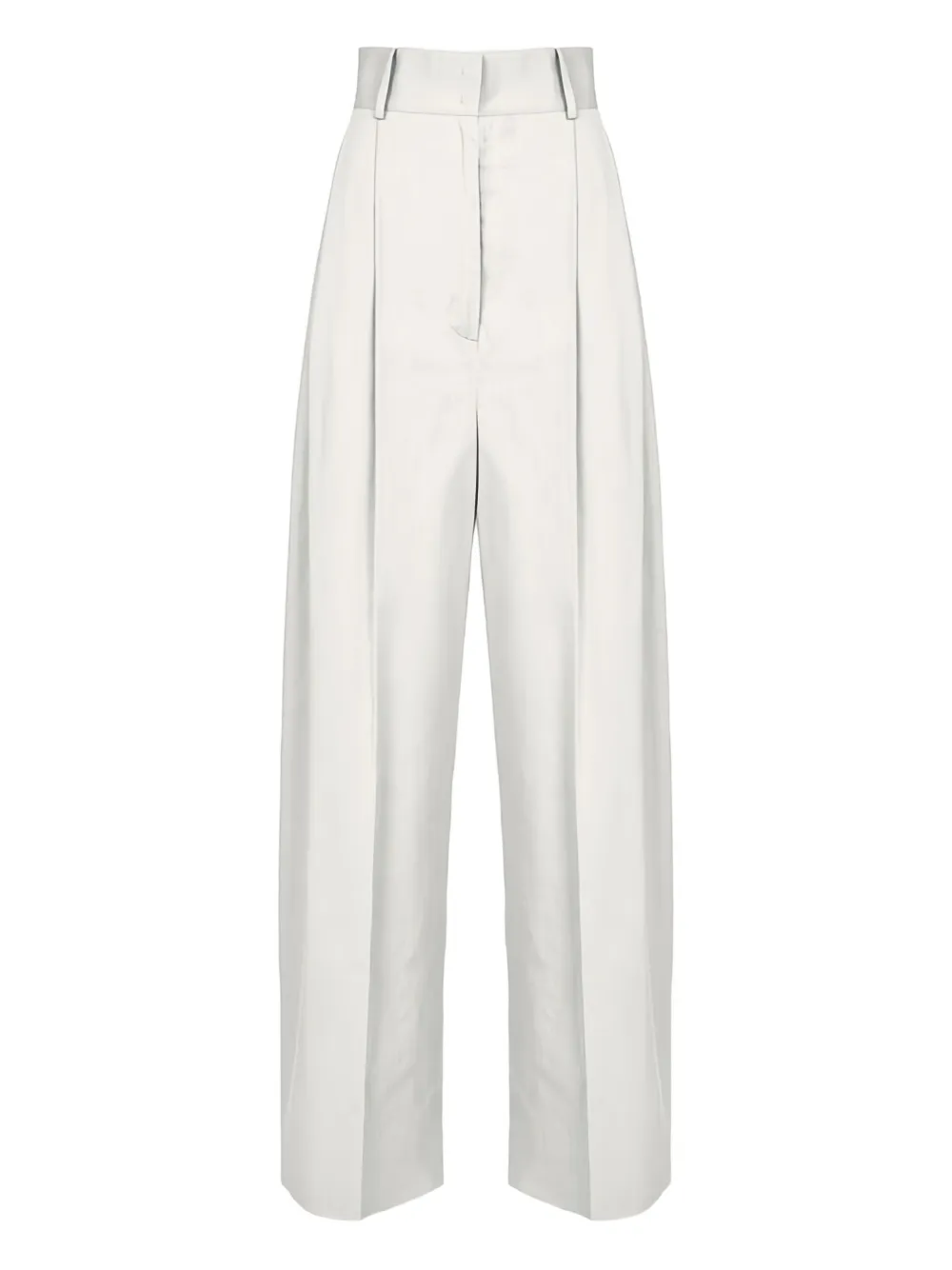 Плиссированные брюки с высокой талией Ferragamo, белый
Плиссированные брюки с высокой талией Ferragamo, белый