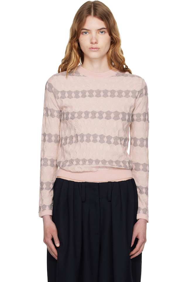 Жаккардовый пуловер Open Yy, розовый
Жаккардовый пуловер Open Yy, розовый