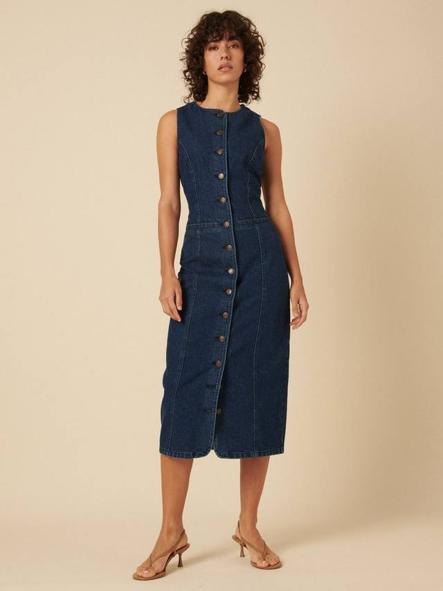 Джинсовое платье миди из чистого органического хлопка ned Nobody's Child, темно-синий
Джинсовое платье миди из чистого органического хлопка ned Nobody's Child, темно-синий