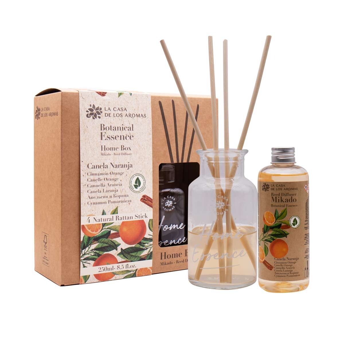 Набор La Casa De Los Aromas Reed Diffuser XL Botanical Home Box Cinnamon & Orange, 3 предмета
Набор La Casa De Los Aromas Reed Diffuser XL Botanical Home Box Cinnamon & Orange, 3 предмета