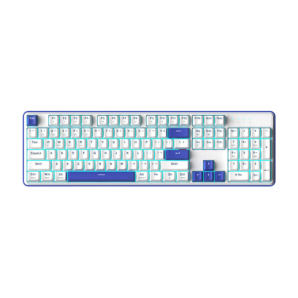 Игровая клавиатура Redragon KS104-B, белый/синий, английская раскладка
Игровая клавиатура Redragon KS104-B, белый/синий, английская раскладка