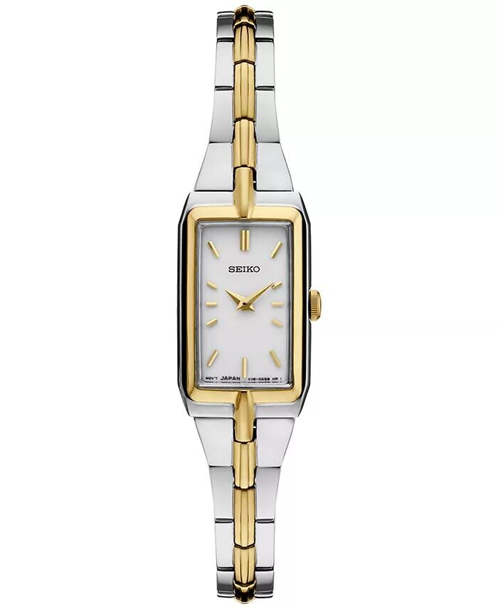 Женские двухцветные часы-браслет из нержавеющей стали Essentials 15 мм Seiko, белый
Женские двухцветные часы-браслет из нержавеющей стали Essentials 15 мм Seiko, белый