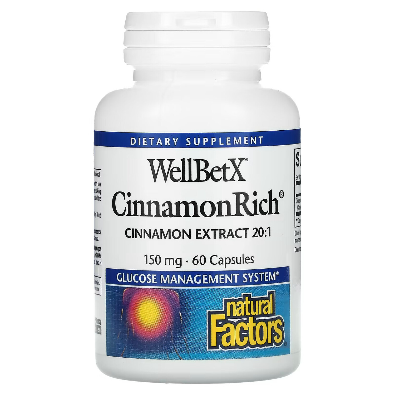 Natural Factors, WellBetX, CinnamonRich, 150 мг, 60 капсул
Natural Factors, WellBetX, CinnamonRich, 150 мг, 60 капсул