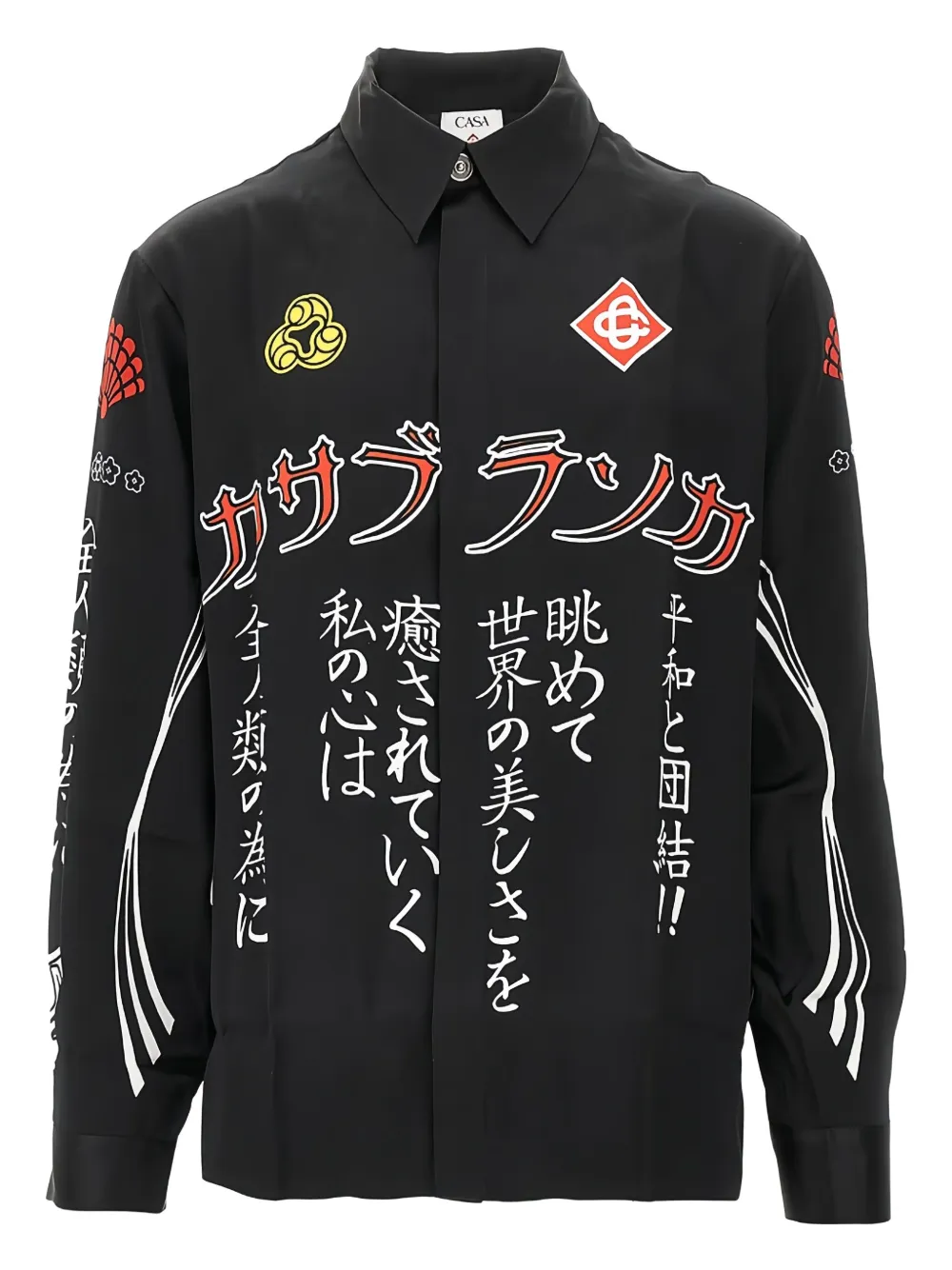 Рубашка с принтом Casablanca, черный
Рубашка с принтом Casablanca, черный