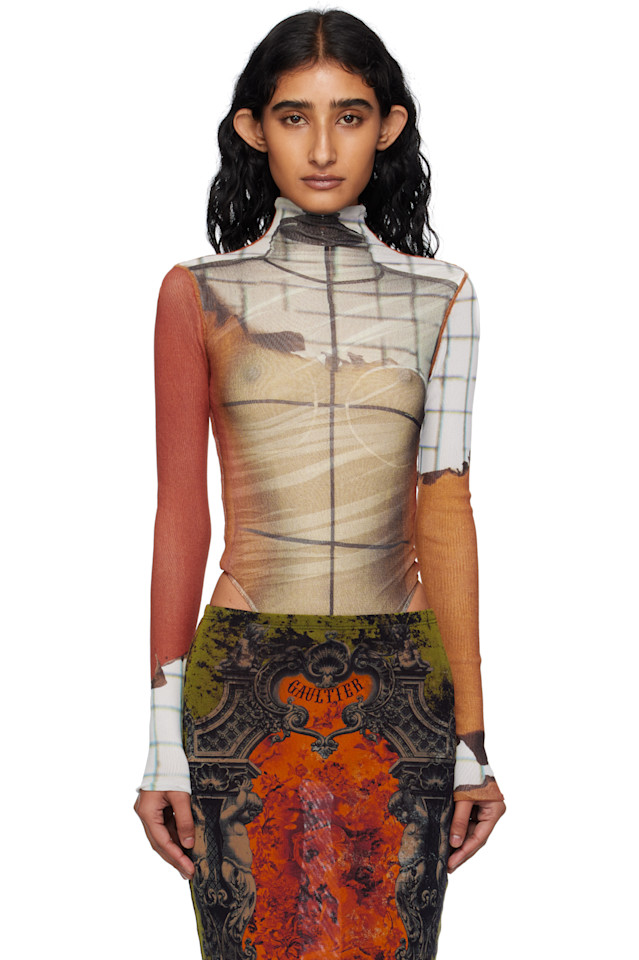 Длинный боди с закрученным принтом в огненном стиле Jean Paul Gaultier, мультиколор
Длинный боди с закрученным принтом в огненном стиле Jean Paul Gaultier, мультиколор