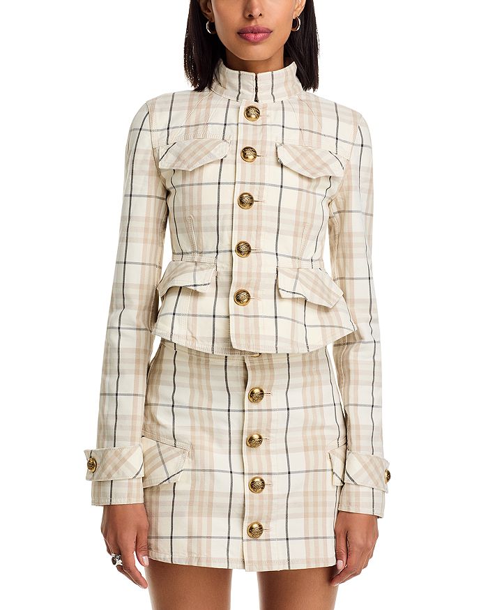 Пиджак с баской Burberry, коричневый/бежевый
Пиджак с баской Burberry, коричневый/бежевый