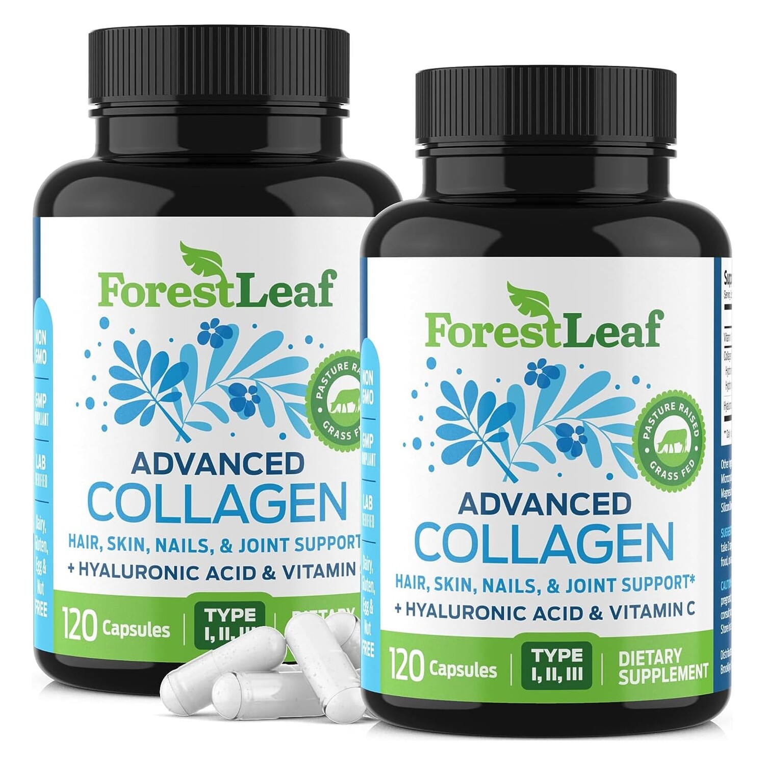 Коллаген ForestLeaf Advanced Type I, II, III + Hyaluronic Acid & Vitamin C, 2 упаковки х 120 капсул
Коллаген ForestLeaf Advanced Type I, II, III + Hyaluronic Acid & Vitamin C, 2 упаковки х 120 капсул