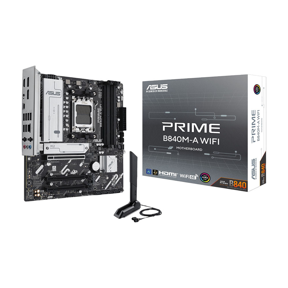 Материнская плата Asus Prime B840M-A WIFI, AM5, DDR5, Wi-Fi
Материнская плата Asus Prime B840M-A WIFI, AM5, DDR5, Wi-Fi