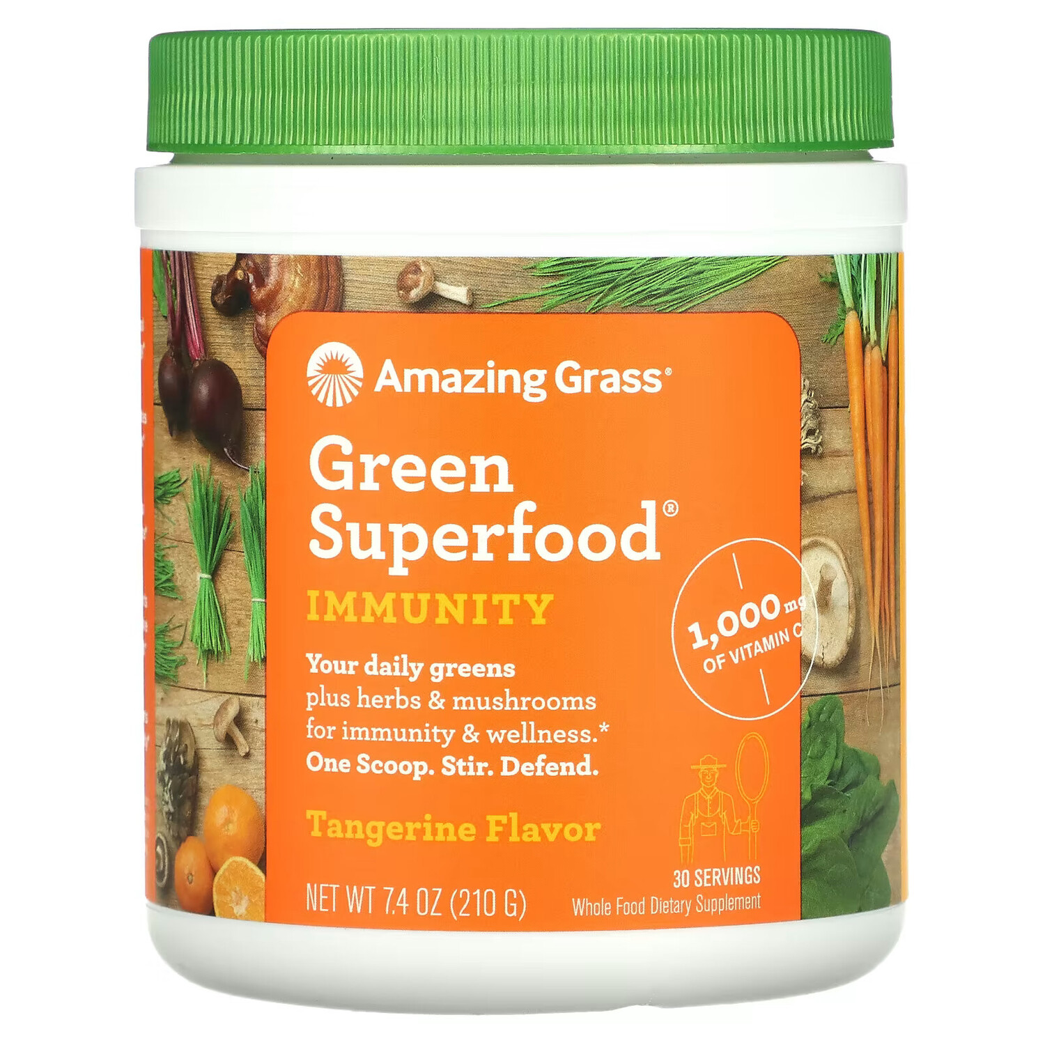 Amazing Grass, Green Superfood, Иммунитет, мандарин, 7,4 унции (210 г)
Amazing Grass, Green Superfood, Иммунитет, мандарин, 7,4 унции (210 г)